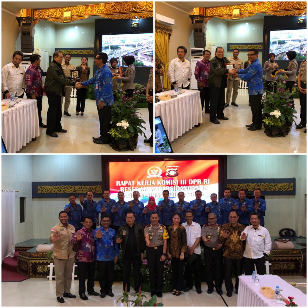 Kunjungan Kerja Reses Komisi III DPR RI ke Sumatera Selatan di Polda Sumsel.