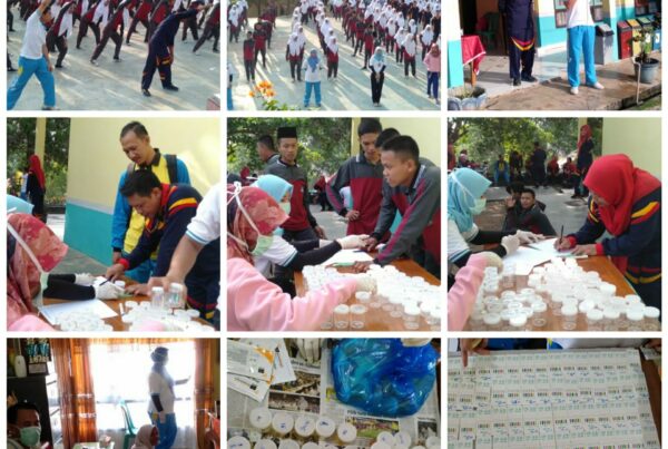 KEGIATAN SOSIALISASI ,SENAM BERSAMA DAN DETEKSI DINI PEMERIKSAAN / CEK URINE DI SMA NEGERI 2 MARTAPURA