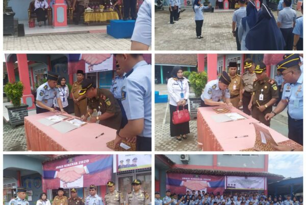 DEKLARASI JANJI KINERJA DI KEMENTRIAN HUKUM DAN HAM TAHUN 2020 DAN PERANCANGAN ZONA INTEGERITAS MENUJU WILAYAH BERSIH KORUPSI DAN WILAYAH BIROKRASI BERSIH DAN MELAYANI (WBBM) DI LEMBAGA PERMASYARAKATAN KELAS IIB MARTAPURA