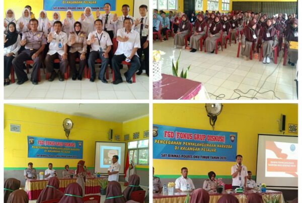 SOSIALISASI NARKOBA DI KALANGAN PELAJAR DALAM ACARA FGD (FOKUS GRUB DISKUSI) SAT BINMAS POLRES OKU TIMUR
