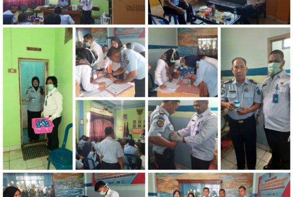 BNN OKU TIMUR MELAKUKAN TES URINE SEKALIGUS SOSIALISASI DI LAPAS KLS II B OKU TIMUR MARTAPURA