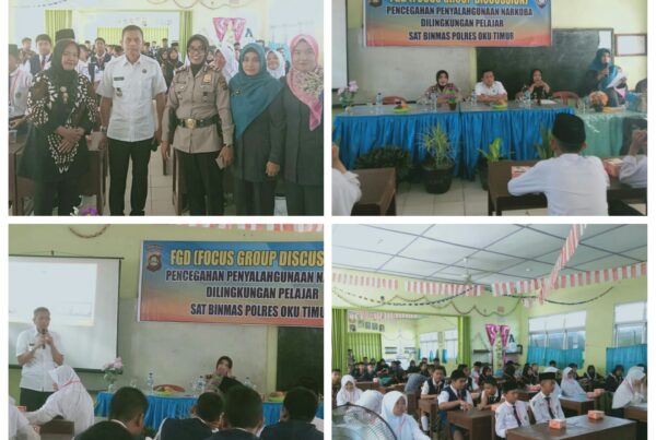 SOSIALISASI PENCEGAHAN DAN PENYALAGUNAAN NARKOBA DI LINGKUNGAN PELAJAR DI ACARA FOKUS GRUP DISKUSI (FGD) BERSAMA BNNK OKU TIMUR DAN BINMAS POLRES OKU TIMUR