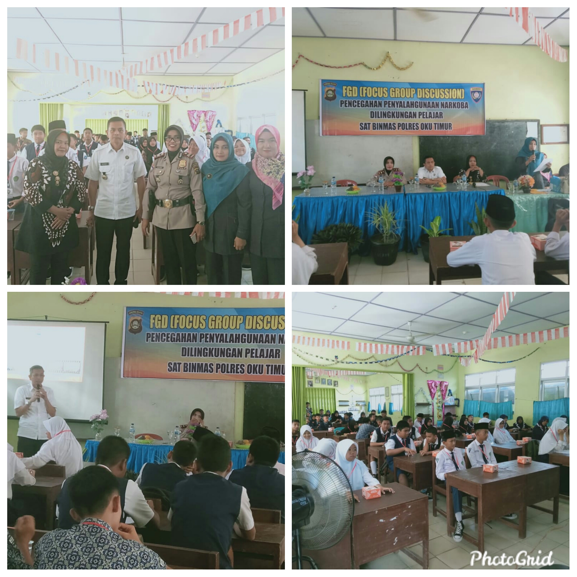 SOSIALISASI PENCEGAHAN DAN PENYALAGUNAAN NARKOBA DI LINGKUNGAN PELAJAR DI ACARA FOKUS GRUP DISKUSI (FGD) BERSAMA BNNK OKU TIMUR DAN BINMAS POLRES OKU TIMUR SOSIALISASI PENCEGAHAN DAN PENYALAGUNAAN NARKOBA DI LINGKUNGAN PELAJAR DI ACARA FOKUS GRUP DISKUSI (FGD) BERSAMA BNNK OKU TIMUR DAN BINMAS POLRES OKU TIMUR