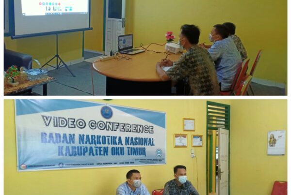 BNNK OKU TIMUR MELAKUKAN VIDCON TERKAIT KEGIATAN PERIORITAS NASIONAL INTERVENSI BERBASIS MASYARAKAT MELALUI AGEN PEMULIHAN