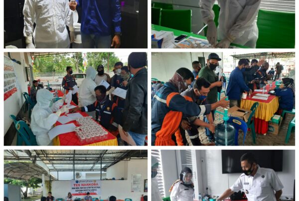 BNNK OKU TIMUR MELAKSANAKAN GIAT DETEKSI DINI PEMERIKSAAN CEK URINE DI PT. PERTAMINA PATRA BATURAJA