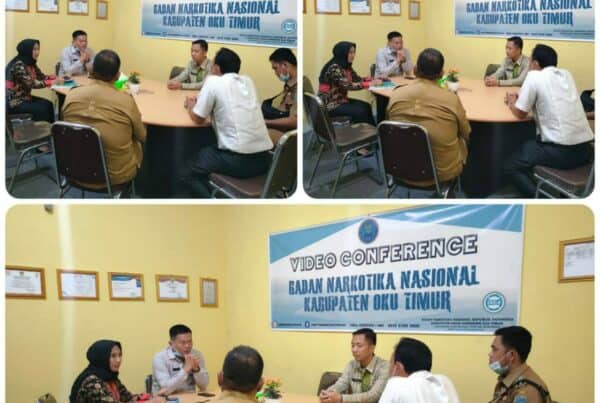 KOORDINASI CAMAT SEMENDAWAI TIMUR, KADES TULUNG HARAPAN DAN KADES BRUNAI MULYA DENGAN KEPALA BNN KABUPATEN OKU TIMUR