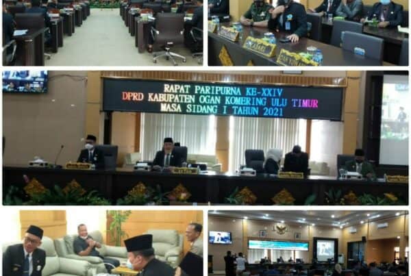 Menghadiri Rapat Penutupan Paripurna ke-XXIV DPRD Kabupaten OKU Timur Masa Sidang I Tahun 2021