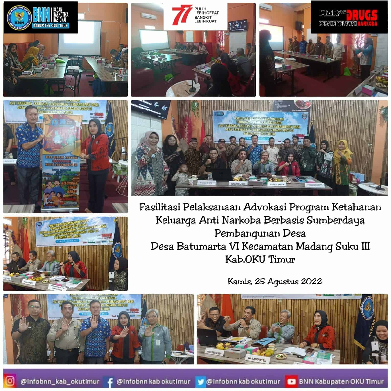 Bidang Pencegahan Pemberdayaan Masyarakat Melaksanakan Kegiatan Fasilitasi pelaksanaan Advokasi Program Ketahanan Keluarga Anti Narkoba Berbasis Sumber Daya Pembangunan Desa Bidang Pencegahan Pemberdayaan Masyarakat Melaksanakan Kegiatan Fasilitasi pelaksanaan Advokasi Program Ketahanan Keluarga Anti Narkoba Berbasis Sumber Daya Pembangunan Desa