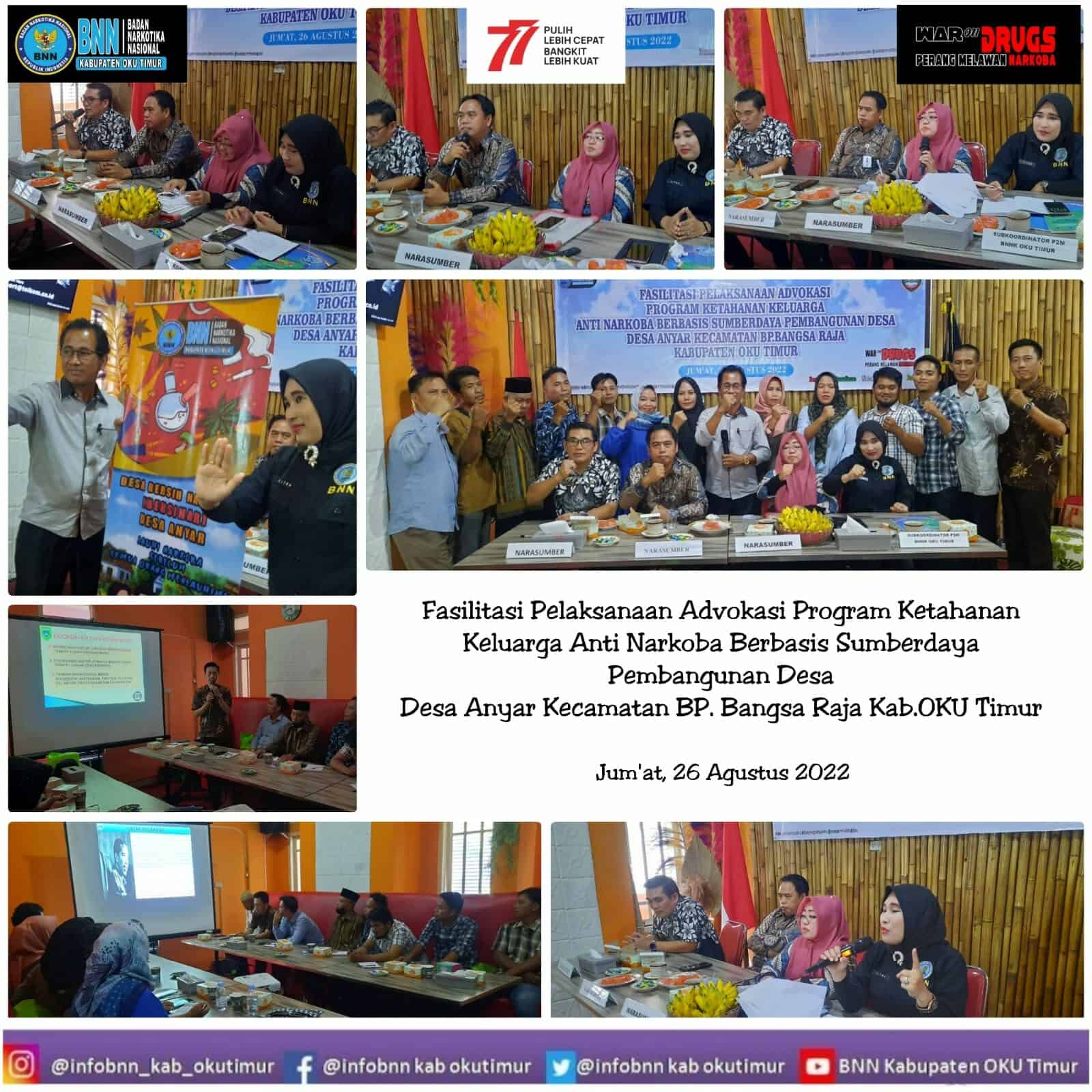 BNNK OKU TIMUR Melaksanakan Kegiatan Fasilitasi pelaksanaan Advokasi Program Ketahanan Keluarga Anti Narkoba Berbasis Sumber Daya Pembangunan Desa BNNK OKU TIMUR Melaksanakan Kegiatan Fasilitasi pelaksanaan Advokasi Program Ketahanan Keluarga Anti Narkoba Berbasis Sumber Daya Pembangunan Desa