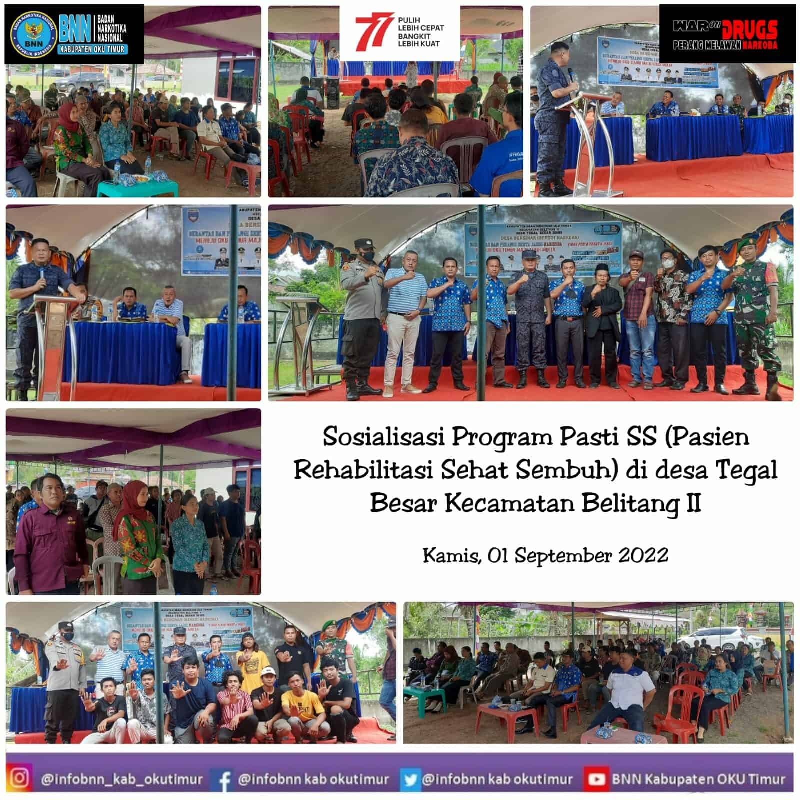 Sosialisasi Bahaya Narkoba dan Program Pasti SS (Pasien Rehabilitasi Sehat Sembuh) di Desa Bersinar Desa Tegal Besar Sosialisasi Bahaya Narkoba dan Program Pasti SS (Pasien Rehabilitasi Sehat Sembuh) di Desa Bersinar Desa Sumber Rejo