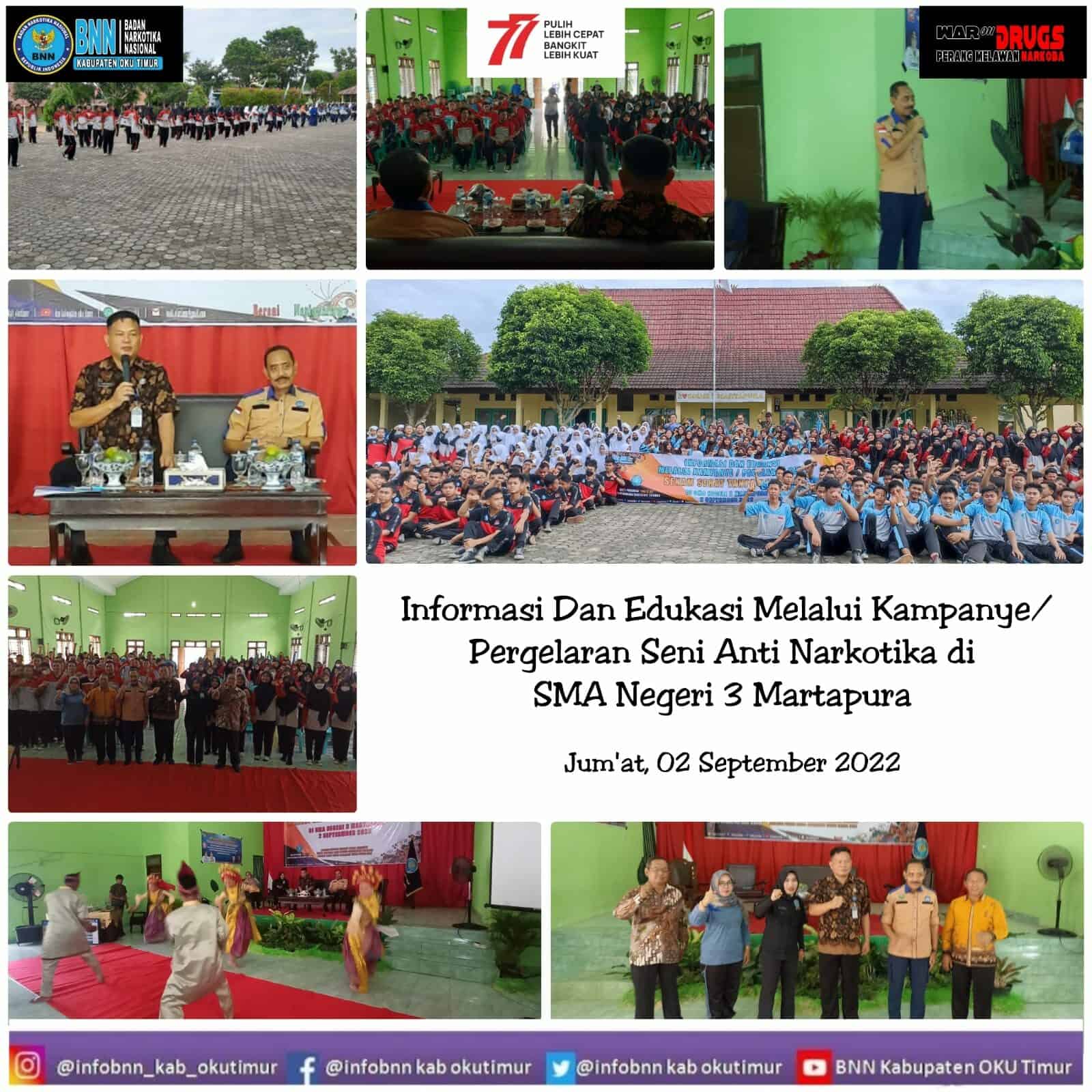 Bidang Pencegahan Pemberdayaan Masyarakat BNNK OKU Timur mengadakan Kegiatan Informasi Dan Edukasi Melalui Kampanye/Pergelaran Seni Anti Narkotika Bidang Pencegahan Pemberdayaan Masyarakat BNNK OKU Timur mengadakan Kegiatan Informasi Dan Edukasi Melalui Kampanye/Pergelaran Seni Anti Narkotika