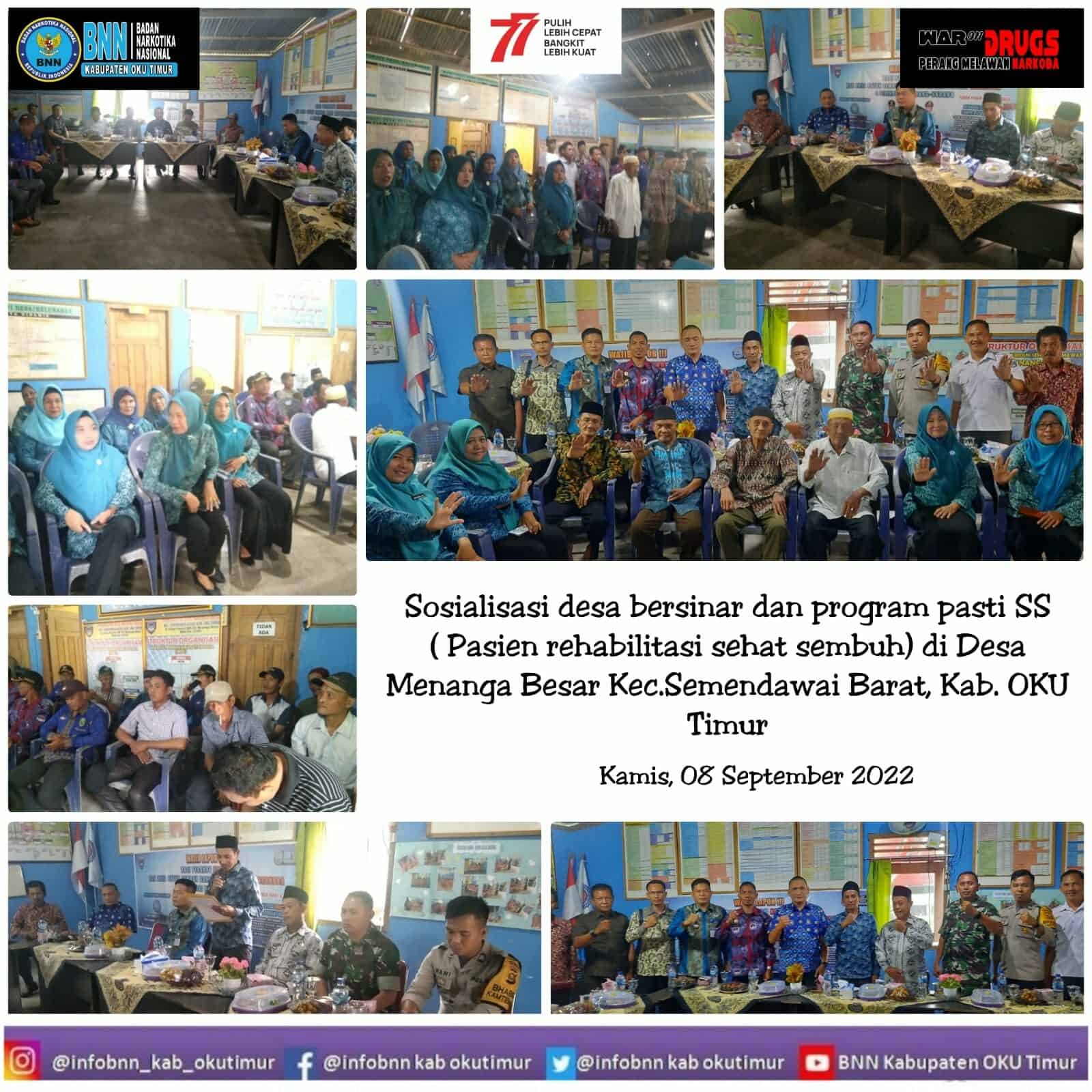 Sosialisasi Desa Bersinar dan Program Pasti SS (Pasien Rehabilitasi Sehat Sembuh) di Desa Bersinar Desa Menanga Besar Sosialisasi Desa Bersinar dan Program Pasti SS (Pasien Rehabilitasi Sehat Sembuh) di Desa Bersinar Desa Menanga Besar