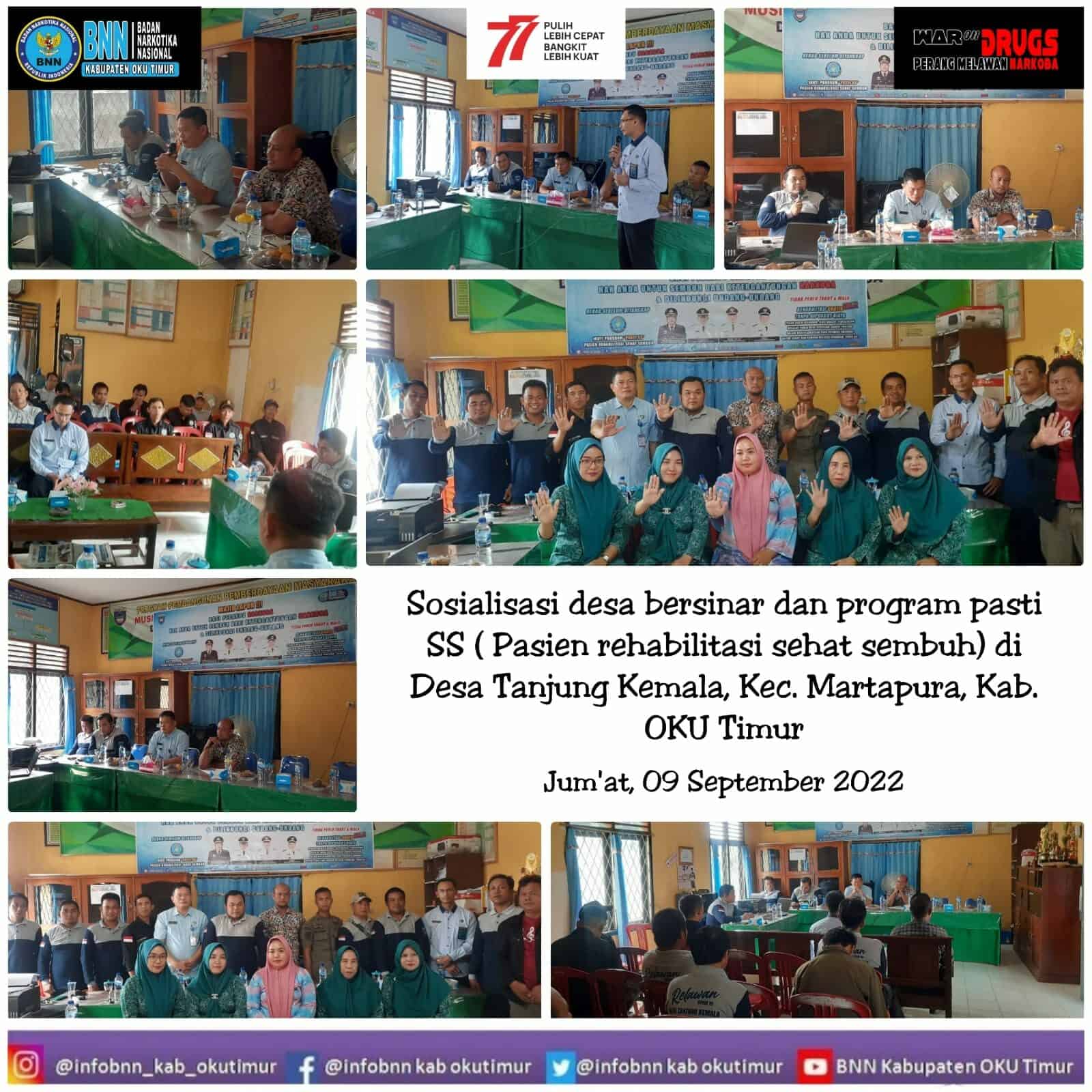 Sosialisasi Desa Bersinar dan Program Pasti SS (Pasien Rehabilitasi Sehat Sembuh) di Desa Bersinar Desa Tanjung Kemala Sosialisasi Desa Bersinar dan Program Pasti SS (Pasien Rehabilitasi Sehat Sembuh) di Desa Bersinar Desa Tanjung Kemala
