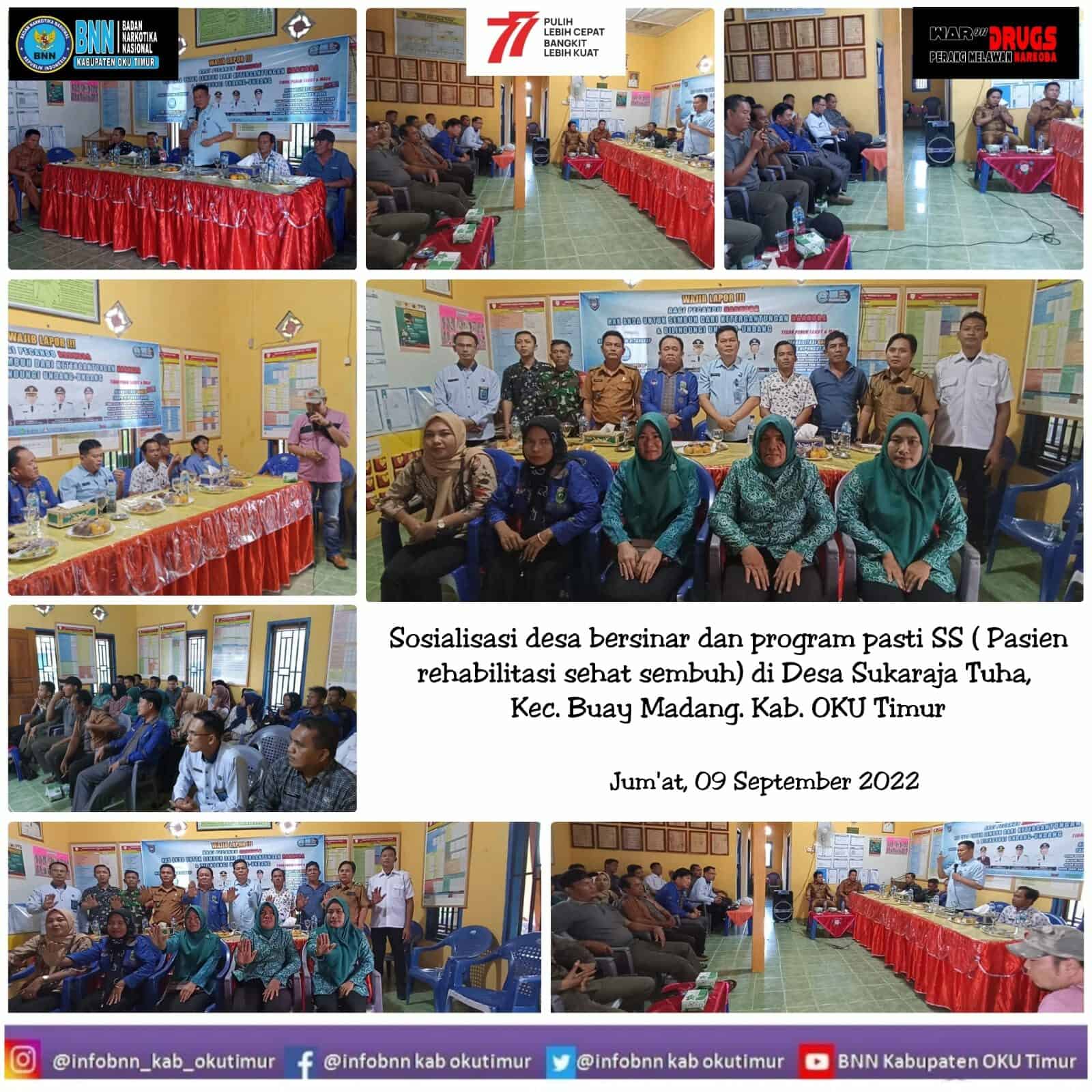 Sosialisasi Desa Bersinar dan Program Pasti SS (Pasien Rehabilitasi Sehat Sembuh) di Desa Bersinar Desa Sukaraja Tuha Sosialisasi Desa Bersinar dan Program Pasti SS (Pasien Rehabilitasi Sehat Sembuh) di Desa Bersinar Desa Sukaraja Tuha