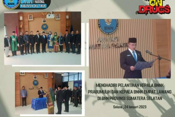 Pelantikan Pejabat Eselon III.A di Lingkungan BNN Provinsi Sumsel