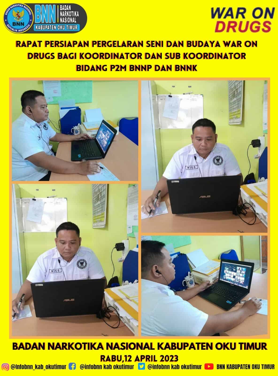 Rapat Virtual Persiapan Pagelaran Seni War On Drugs Rapat Virtual Persiapan Pagelaran Seni War On Drugs