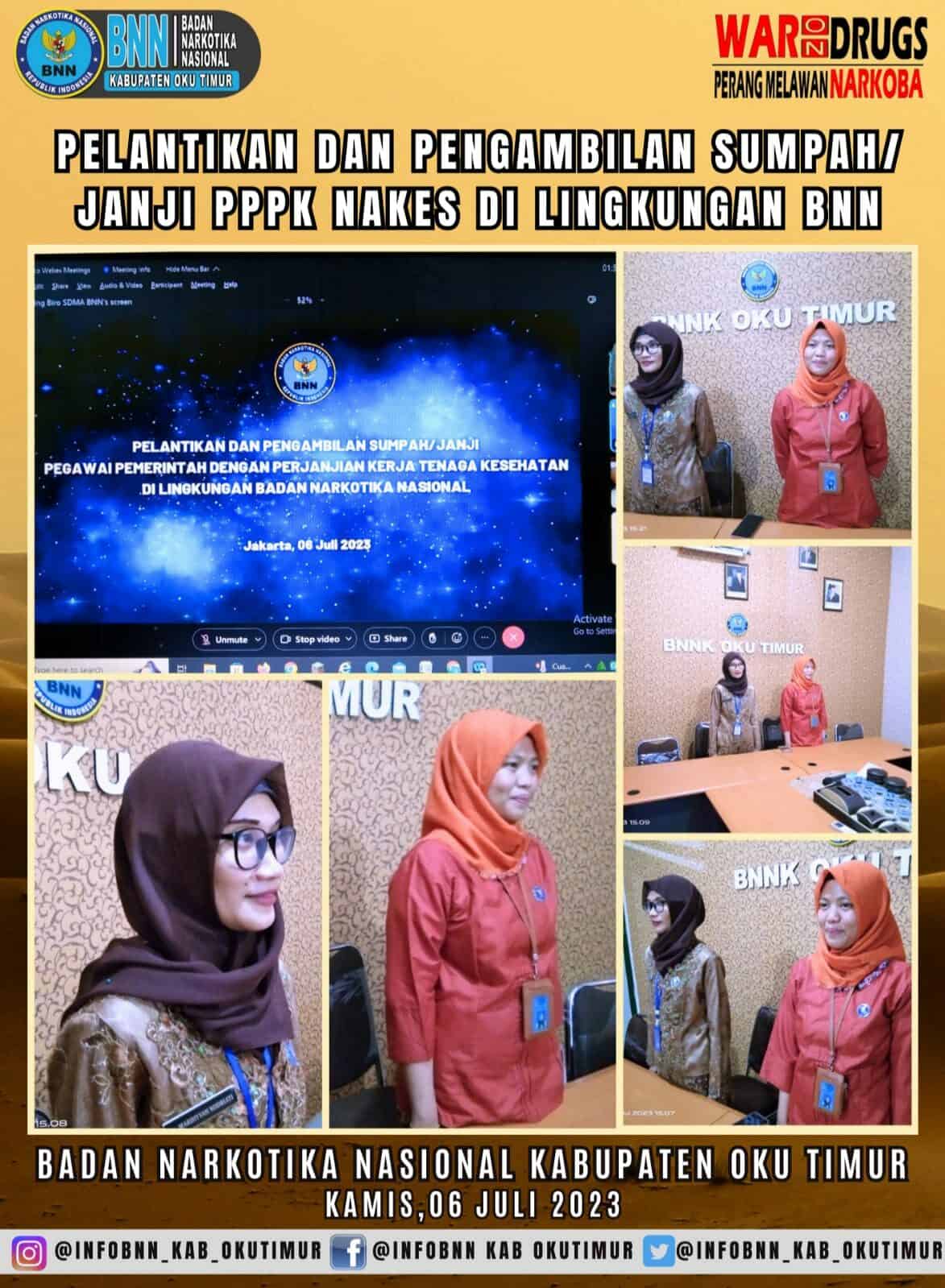 Pelantikan Dan Pengambilan Sumpah/Janji PPPK Di Lingkungan BNN RI Pelantikan Dan Pengambilan Sumpah/Janji PPPK Di Lingkungan BNN RI