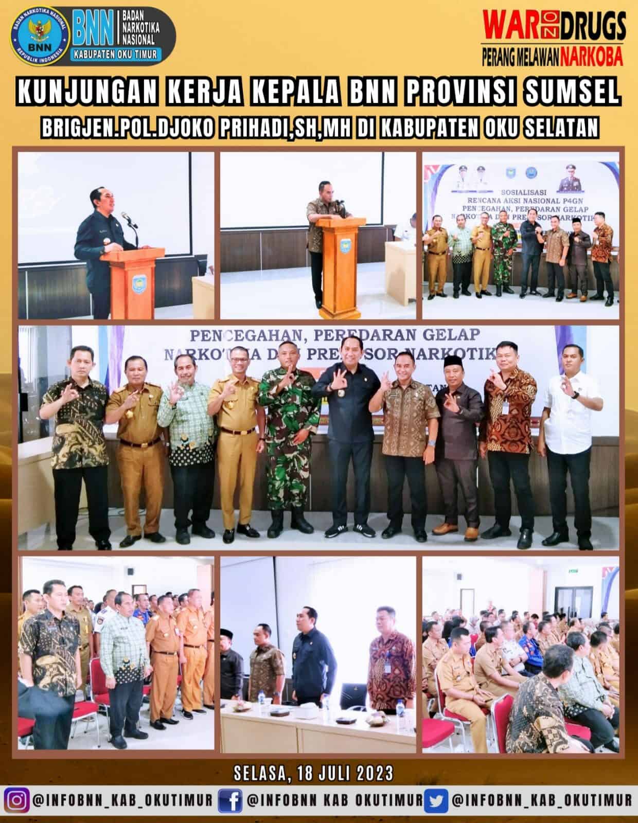 Kunjungan Kerja Kepala BNNP Sumsel di Kabupaten OKU Selatan Kunker Kepala BNNP Sumsel di Kabupaten OKU Selatan