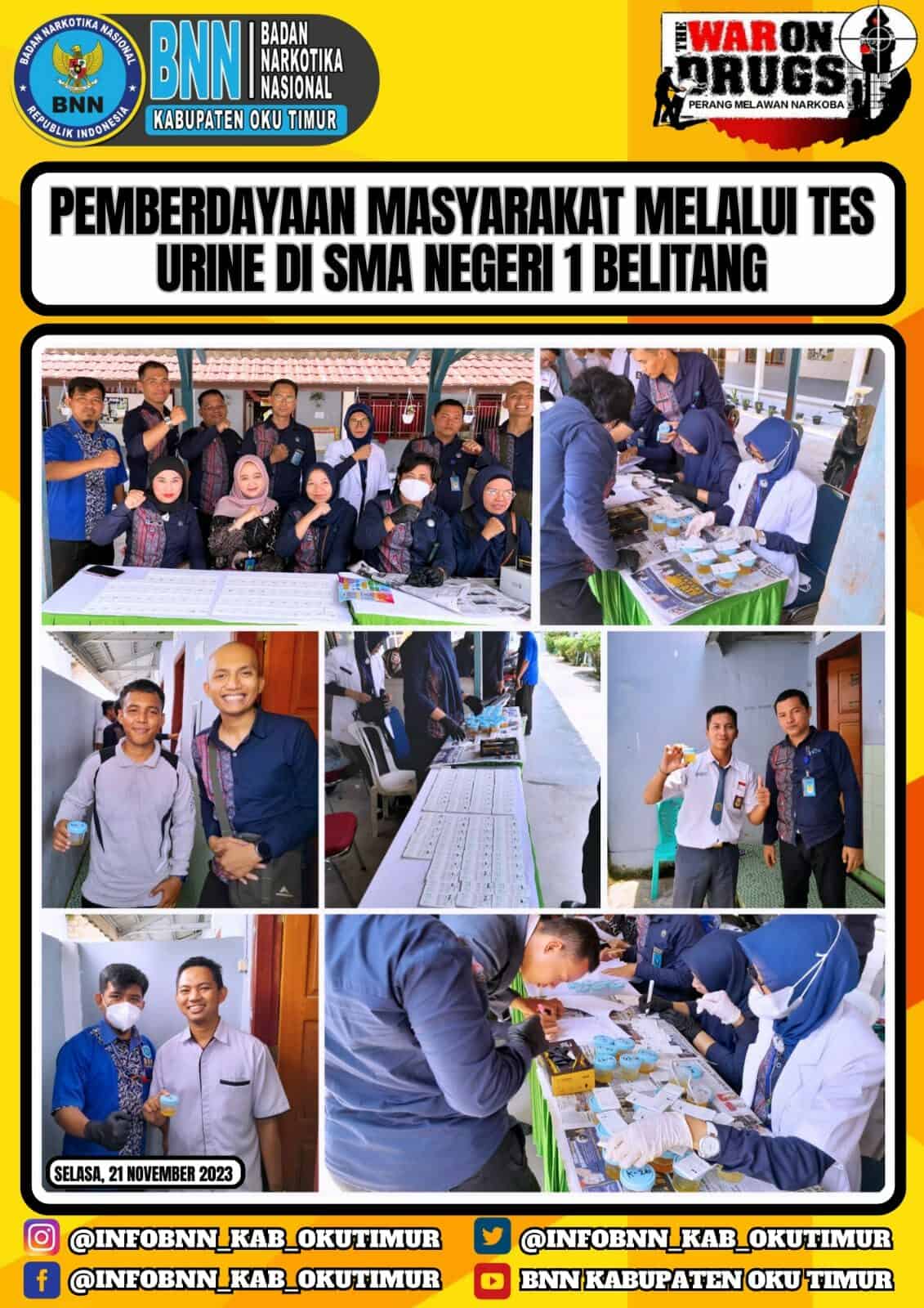 Pemberdayaan Masyarakat melalui Tes Urine di SMA Negeri 1 Belitang Pemberdayaan Masyarakat melalui Tes Urine di SMA Negeri 1 Belitang