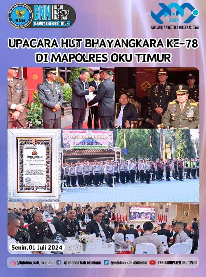 Menghadiri Undangan Upacara HUT Bhayangkara Ke-78 di Mapolres OKU Timur Mengahadiri Undangan Upacara HUT Bhayangkara Ke-78 di Mapolres OKU Timur