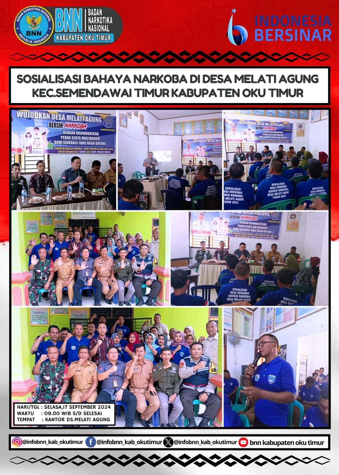 Sosialisasi Bahaya Narkoba di Desa Melati Agung Sosialisasi Bahaya Narkoba di Desa Melati Agung