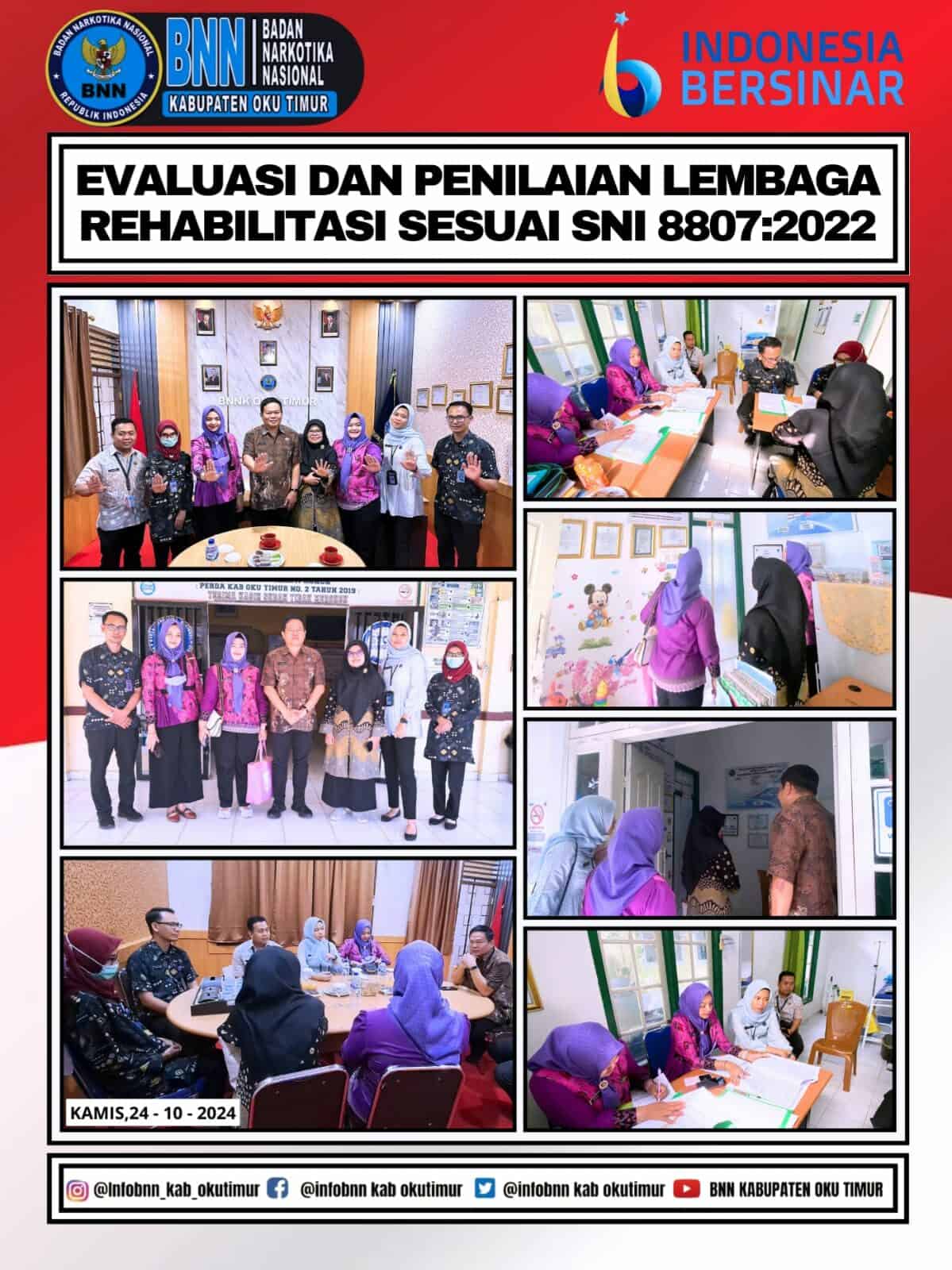 Evaluasi dan Penilaian Lembaga Rehabilitasi sesuai SNI 8807:2022 Konsep Otomatis