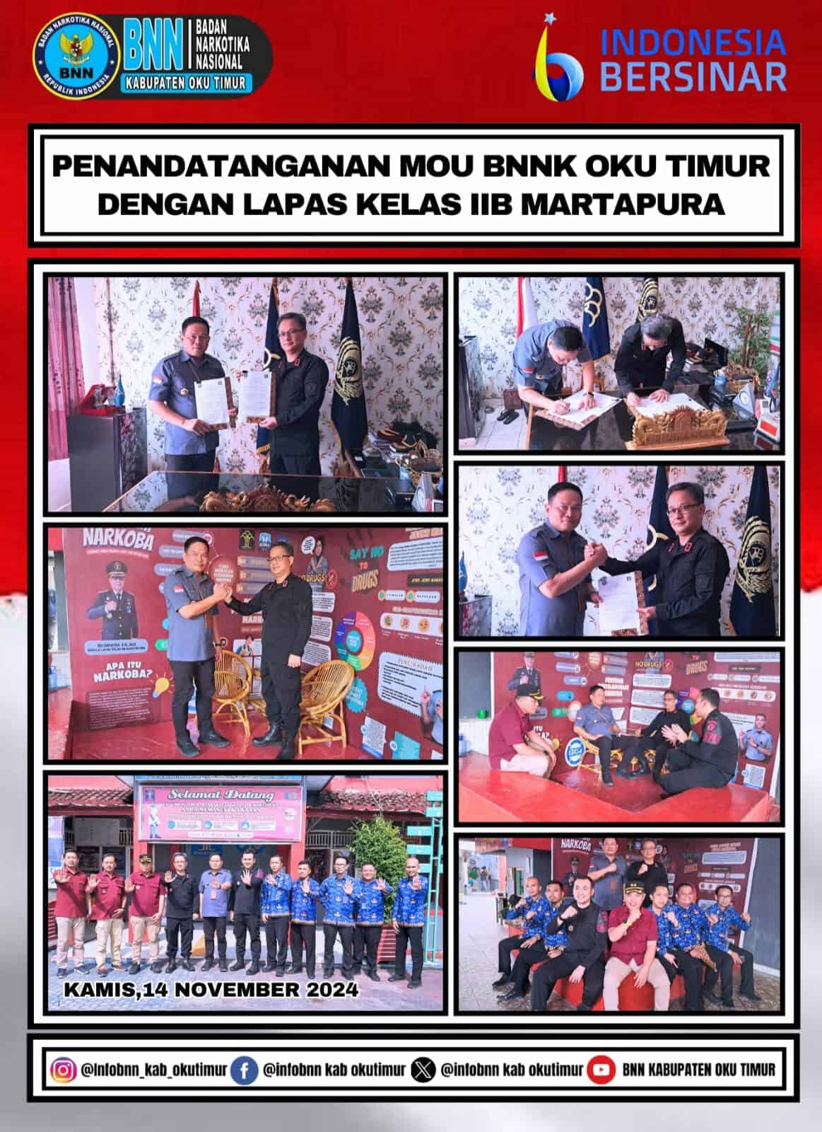 Penandatanganan Perjanjian Kerja Sama Program P4GN dengan Lapas Kelas IIB Martapura Penandatanganan Perjanjian Kerja Sama Program P4GN Dengan Lapas Kelas IIB Martapura